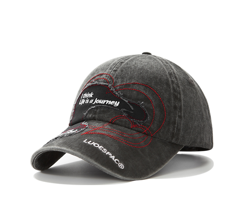 custom heavy duty heart patch embroidery baseball cap
