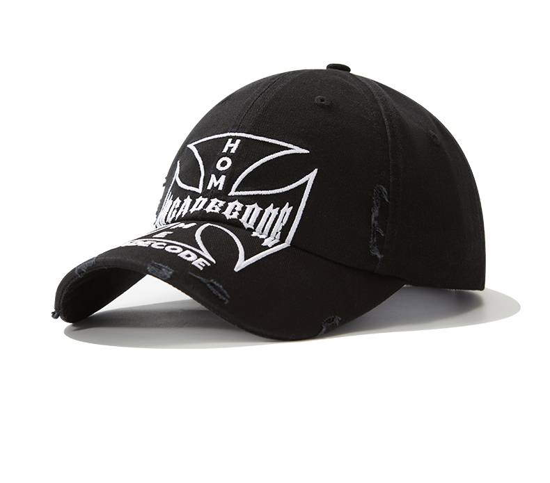 custom vintage washed frayed ripped baseball cap