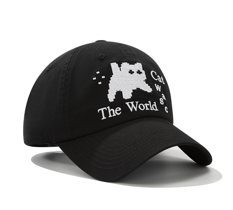 custom black white color block embroidered sun protection baseball cap