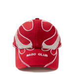 custom washed vintage baseball cap with flame embroidery