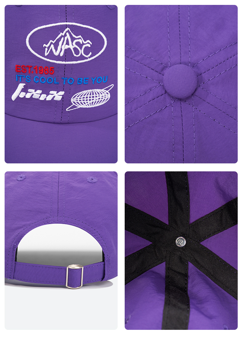 custom solid color embroidered quick dry waterproof uv protection baseball cap