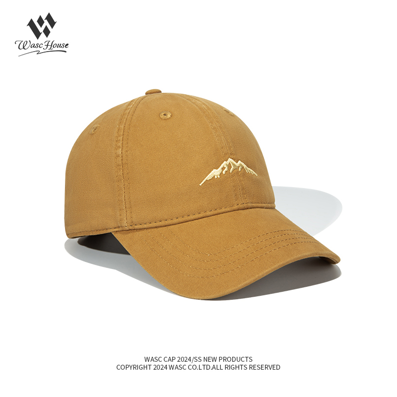 custom snow mountain embroidered logo baseball cap