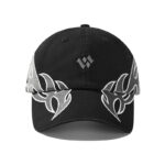 custom flame embroidery streetwear baseball cap