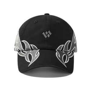 custom flame embroidery streetwear baseball cap