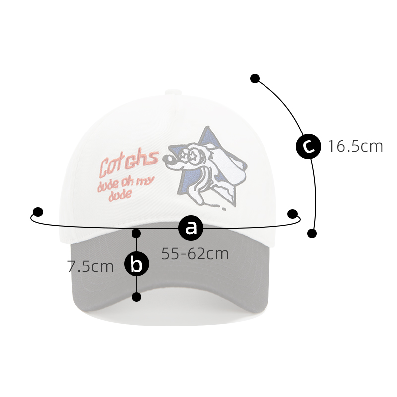 custom blue & white puppy embroidery baseball cap