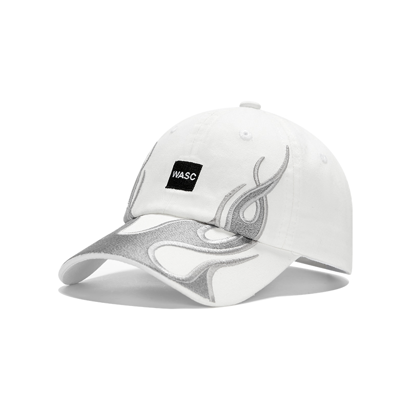 custom embroidered logo & flame embroidery baseball cap