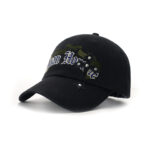 custom color block cross embroidery rivet baseball cap
