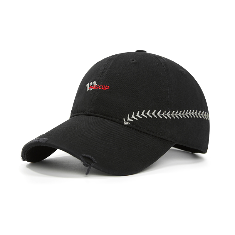 custom embroidered lace trim baseball cap
