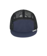 custom highly breathable mesh color block 5 panel cap