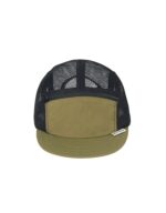 custom highly breathable mesh color block 5 panel cap