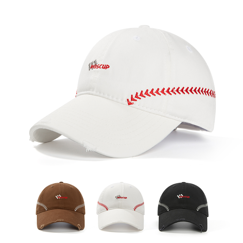 custom embroidered lace trim baseball cap