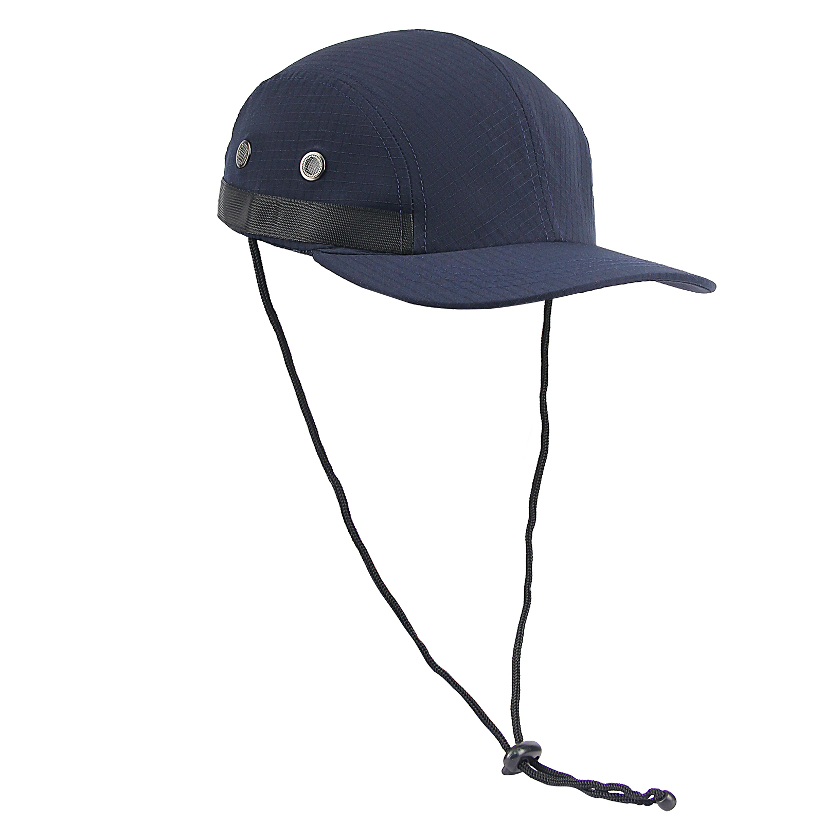 custom quick dry waterproof baseball cap with wind lanyard, uv protection, metal eyelets & breathable mesh