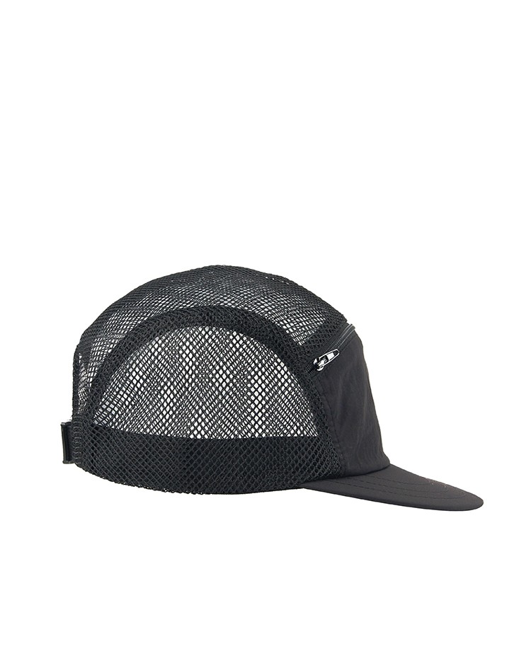 custom highly breathable mesh color block 5 panel cap