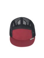 custom highly breathable mesh color block 5 panel cap