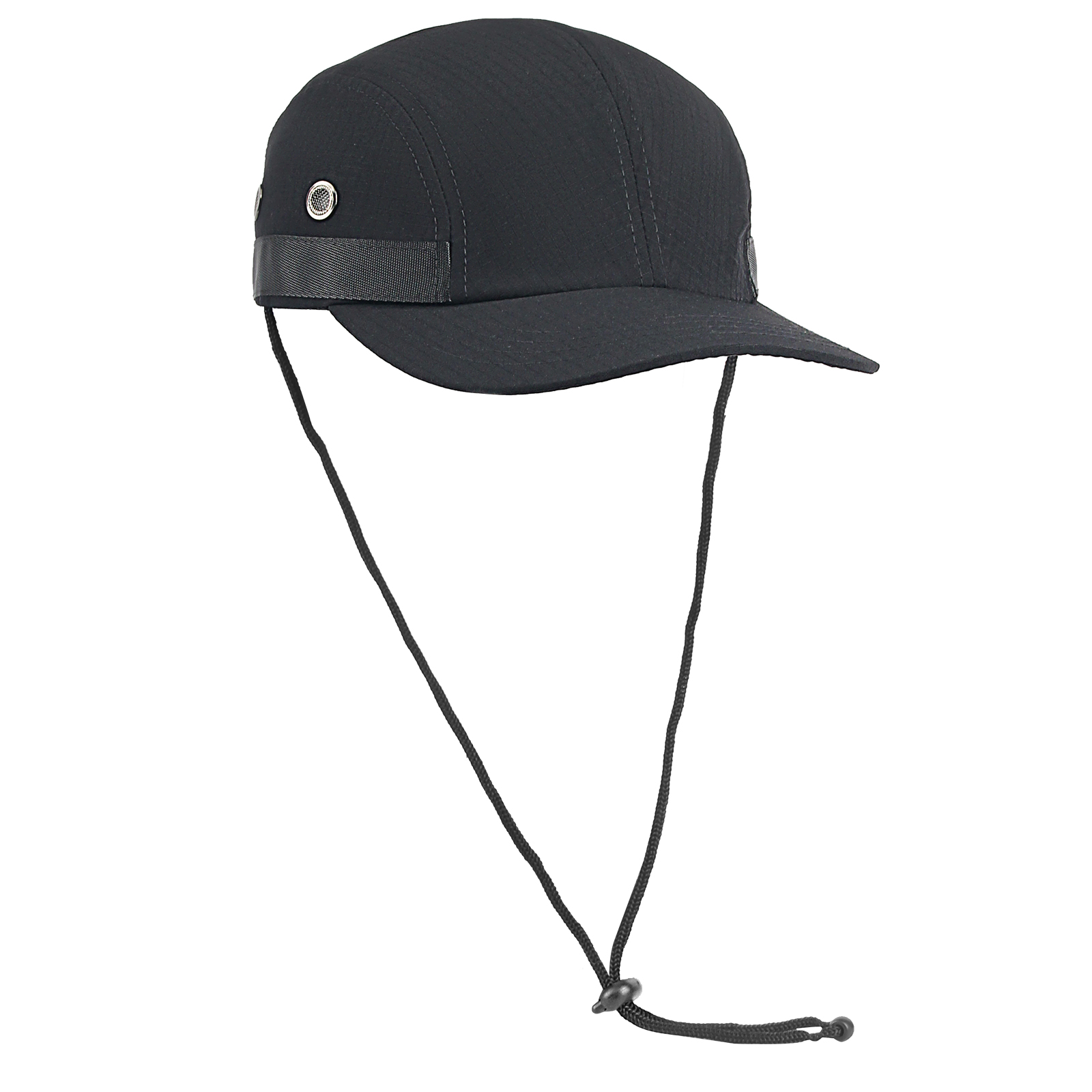custom quick dry waterproof baseball cap with wind lanyard, uv protection, metal eyelets & breathable mesh