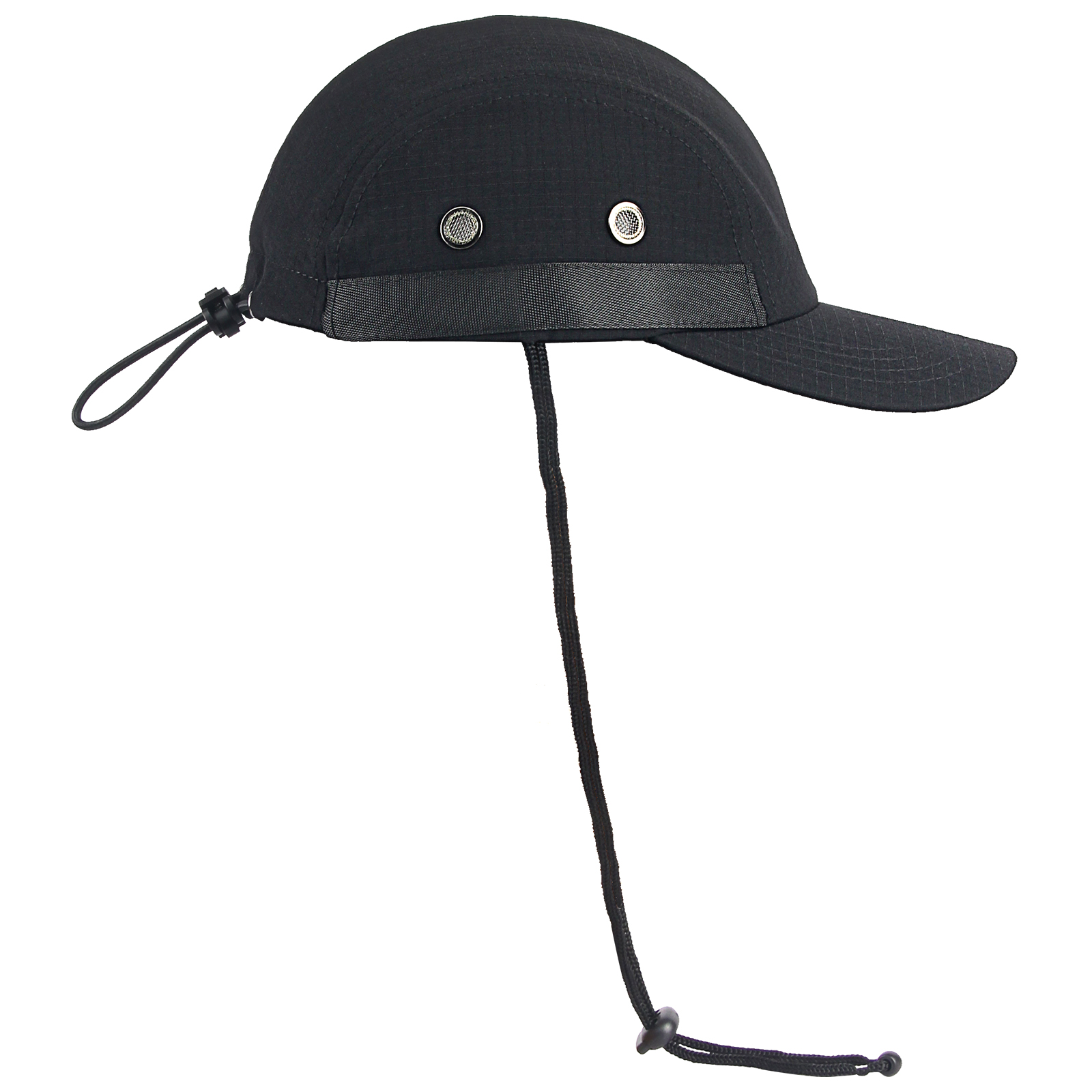 custom quick dry waterproof baseball cap with wind lanyard, uv protection, metal eyelets & breathable mesh