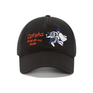 custom blue & white puppy embroidery baseball cap