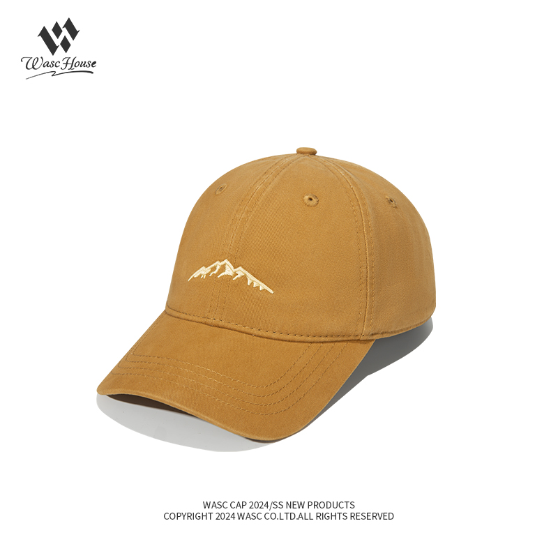 custom snow mountain embroidered logo baseball cap