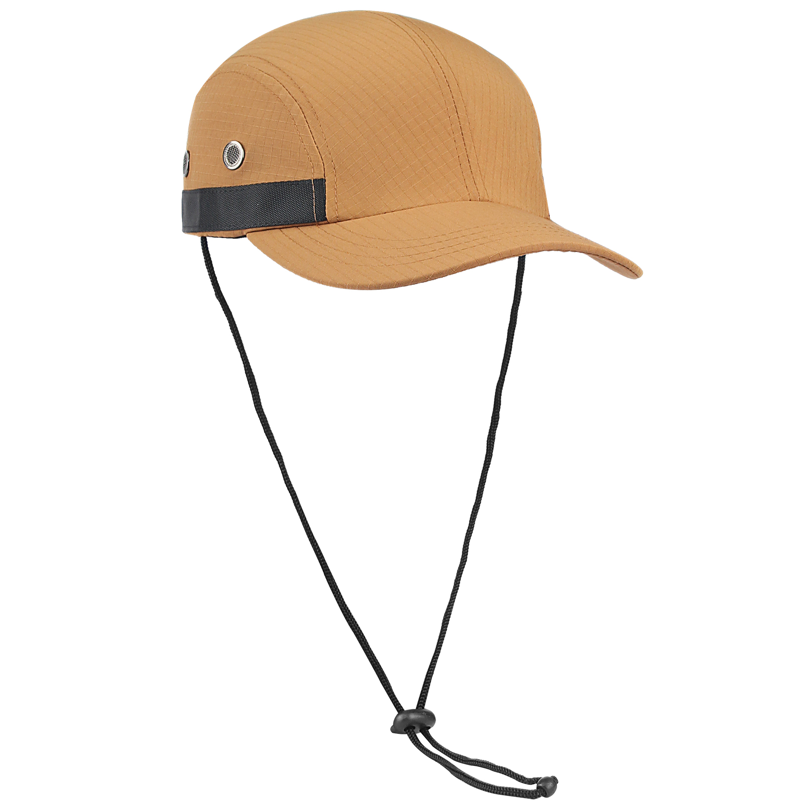 custom quick dry waterproof baseball cap with wind lanyard, uv protection, metal eyelets & breathable mesh
