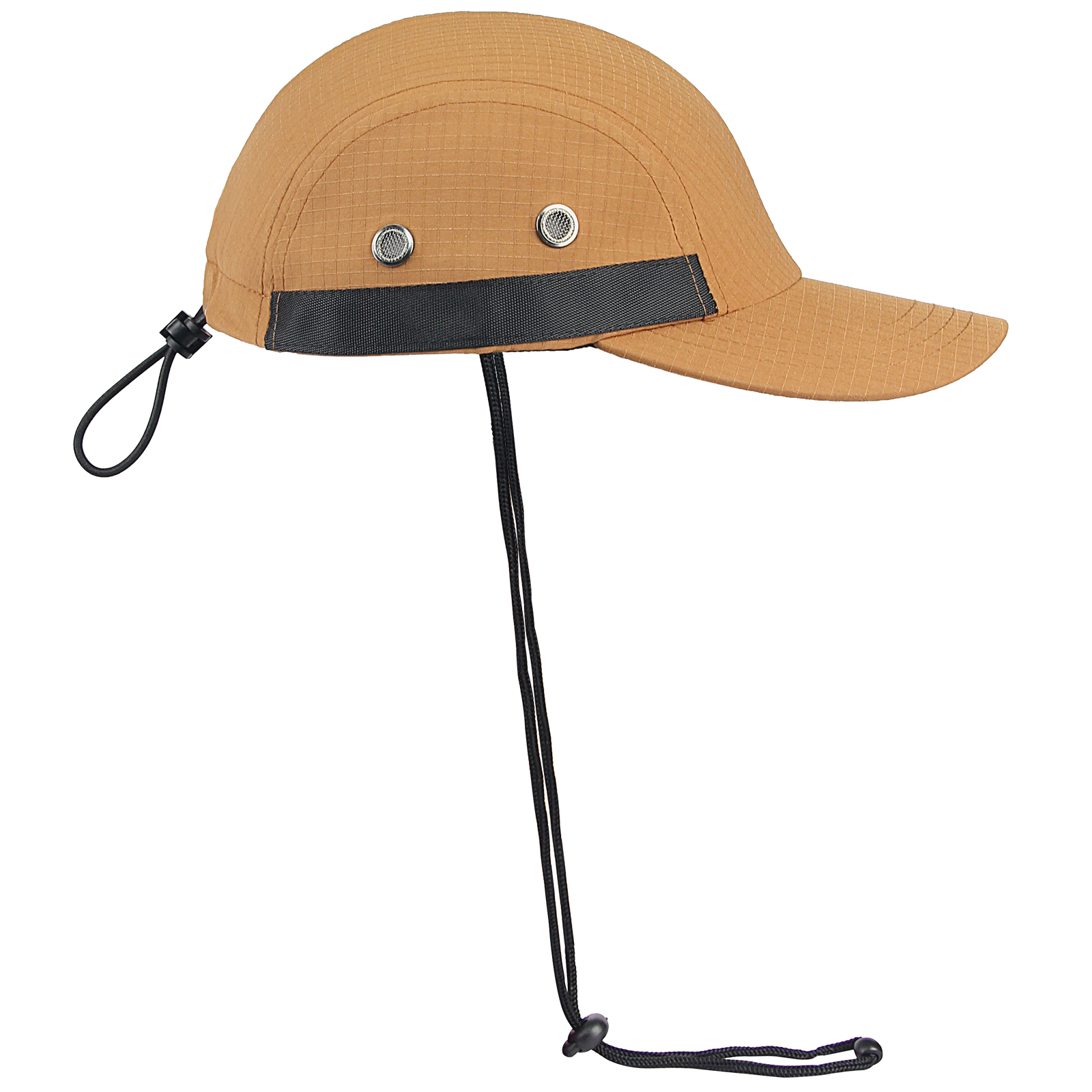 custom quick dry waterproof baseball cap with wind lanyard, uv protection, metal eyelets & breathable mesh