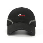 custom embroidered lace trim baseball cap