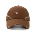 custom embroidered lace trim baseball cap