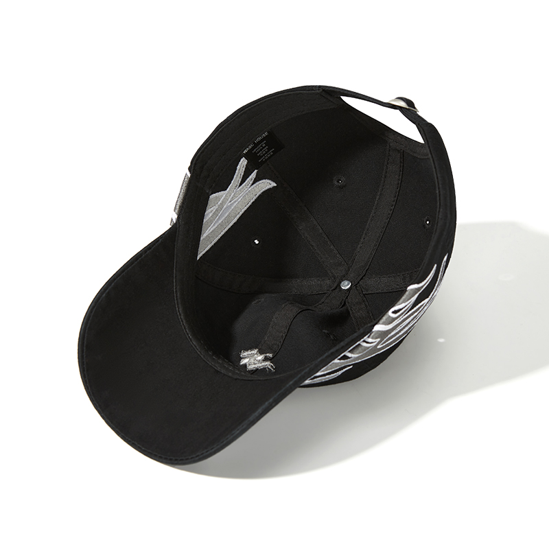 custom flame embroidery streetwear baseball cap