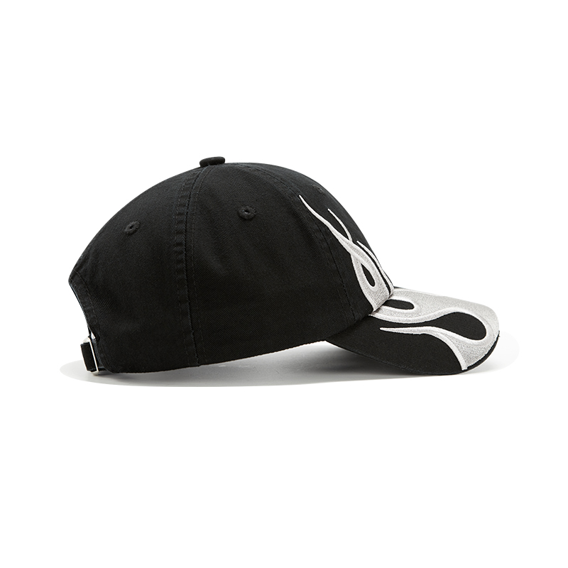custom embroidered logo & flame embroidery baseball cap