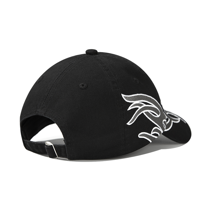 custom flame embroidery streetwear baseball cap
