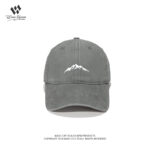 custom snow mountain embroidered logo baseball cap