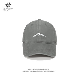 custom snow mountain embroidered logo baseball cap
