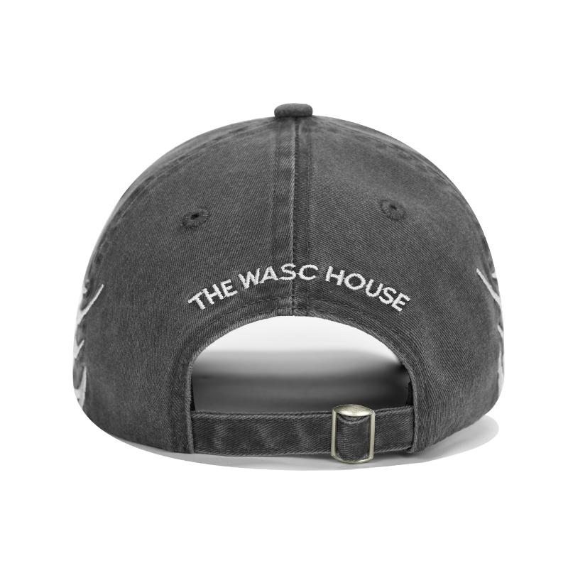 custom racing style flame embroidery baseball cap