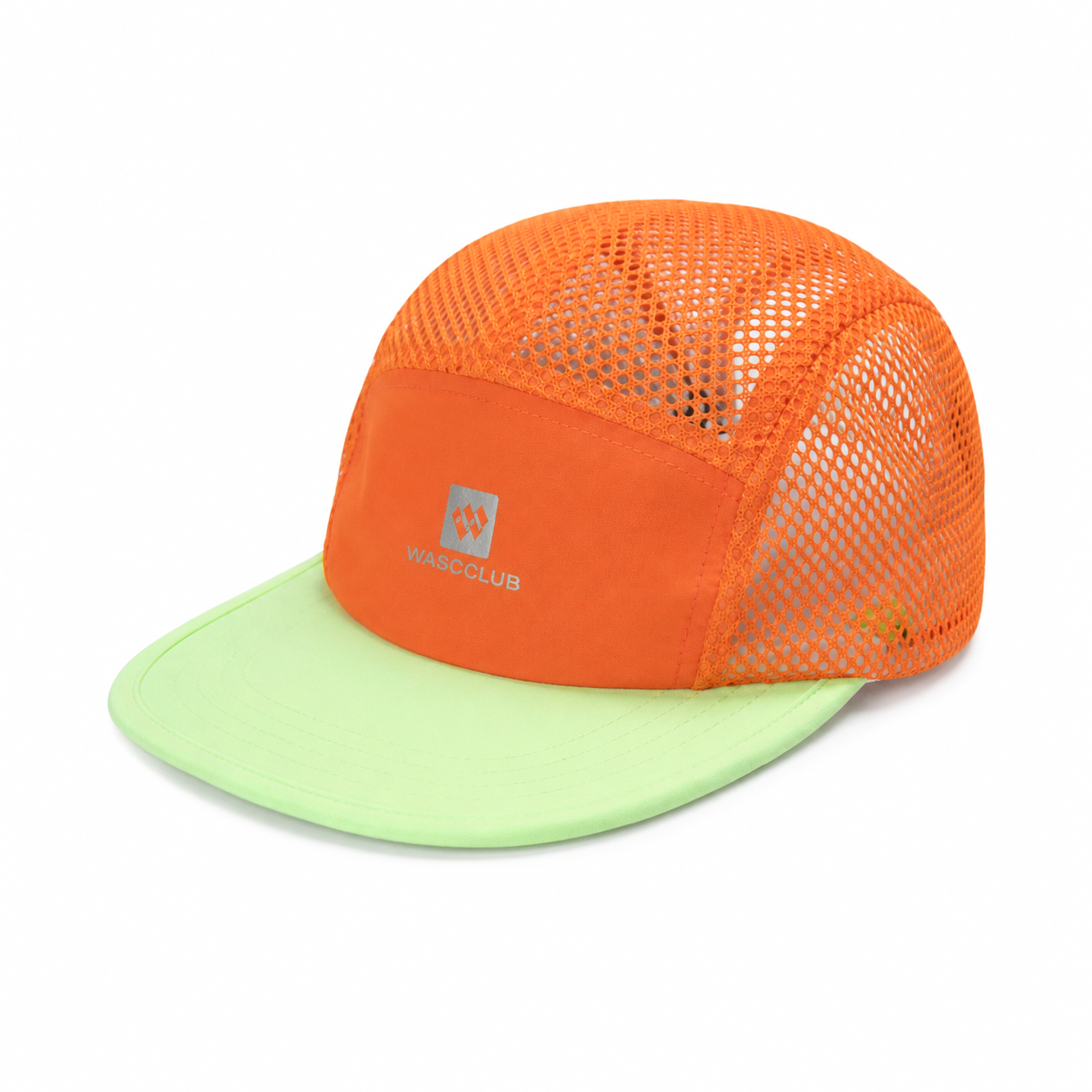 custom color block quick dry breathable mesh uv protection 5 panel cap