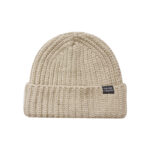 Custom Chunky Vertical Rib Cuffed Knit Beanie Small Rectangular Fabric Label