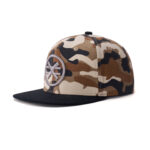 custom desert camo flat brim cap with flat embroidery