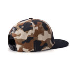 custom desert camo flat brim cap with flat embroidery