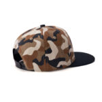 custom desert camo flat brim cap with flat embroidery