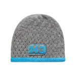 custom eyelet mesh knit beanie border trim number patch embroidery hat