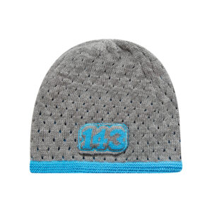 custom eyelet mesh knit beanie border trim number patch embroidery hat