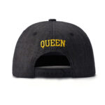 custom flat brim cap with 3d embroidery and pu leather brim