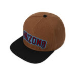 custom flat brim cap with 3d embroidery & trim edges