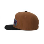custom flat brim cap with 3d embroidery & trim edges