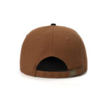 custom flat brim cap with 3d embroidery & trim edges