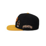 custom flat brim cap with 3d pirate embroidery