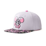 custom flat brim cap with cartoon embroidery