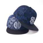 custom flat brim cap with flat embroidery & print