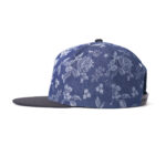 custom flat brim cap with flat embroidery & print