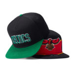 custom flat brim cap with large eagle embroidery
