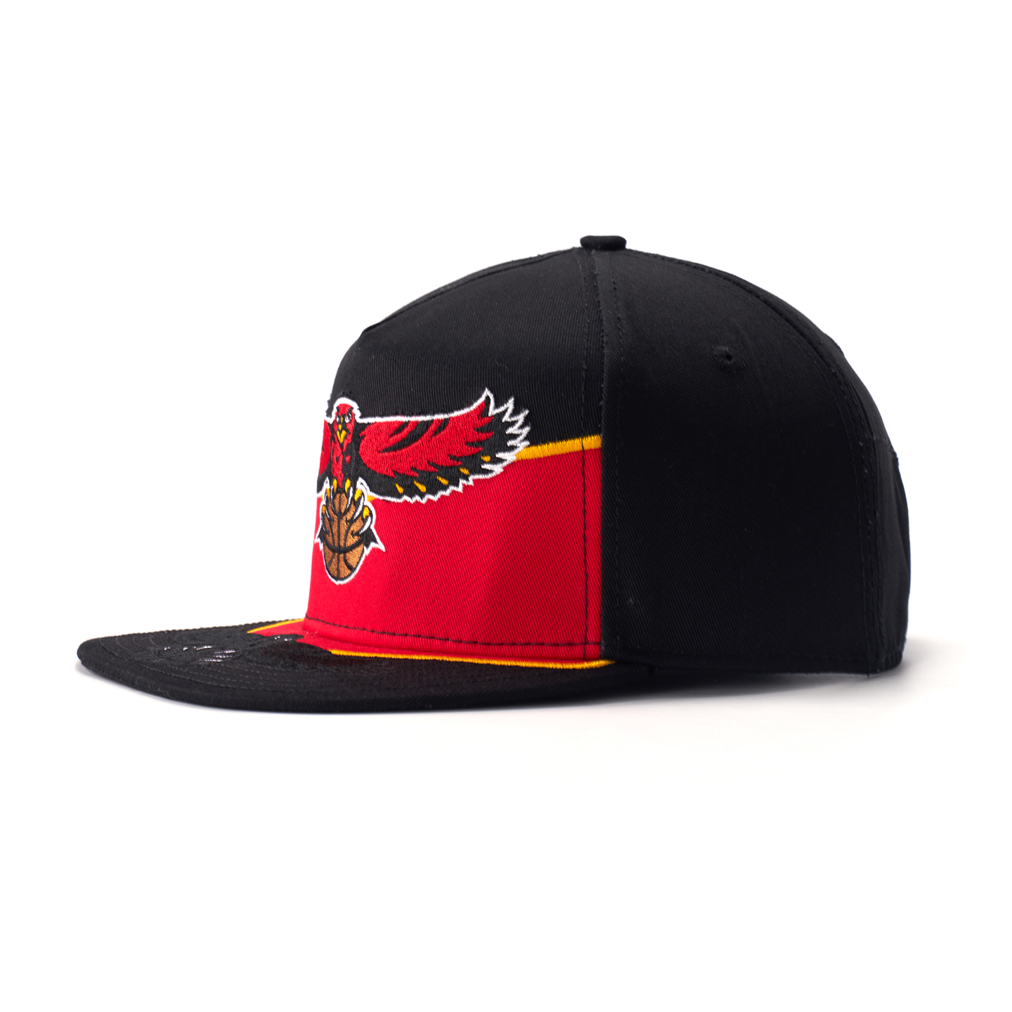 custom flat brim cap with large eagle embroidery