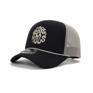 custom foam front trucker cap with flat embroidery